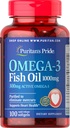 Puritans Pride Omega-3 Fish Oil 1000 Mg, 100 Count