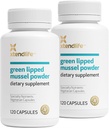 Xtendlife Green Lipped Mussel Powder - 2400mg Supplement with Omega-3 Fatty acids from New Zealand for Joint Health, 120 Capsules (2 Pack)
