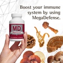 Waiora MegaDefense Mushroom Capsules for Daily Wellness, 6 Mushroom Supplement: Reishi, Turkey Tail, Cordyceps, Maitake, Agaricus & Shiitake, Non-GMO (2 Bott / 60 Veggie Cap serv)