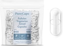 PureCaps USA - Empty Vegetarian Vegan Pullulan Pill Capsules Size 000 | 1,000 Joined Pills| Clear| Non-GMO Certified | SLS, Gluten, Preservative Free
