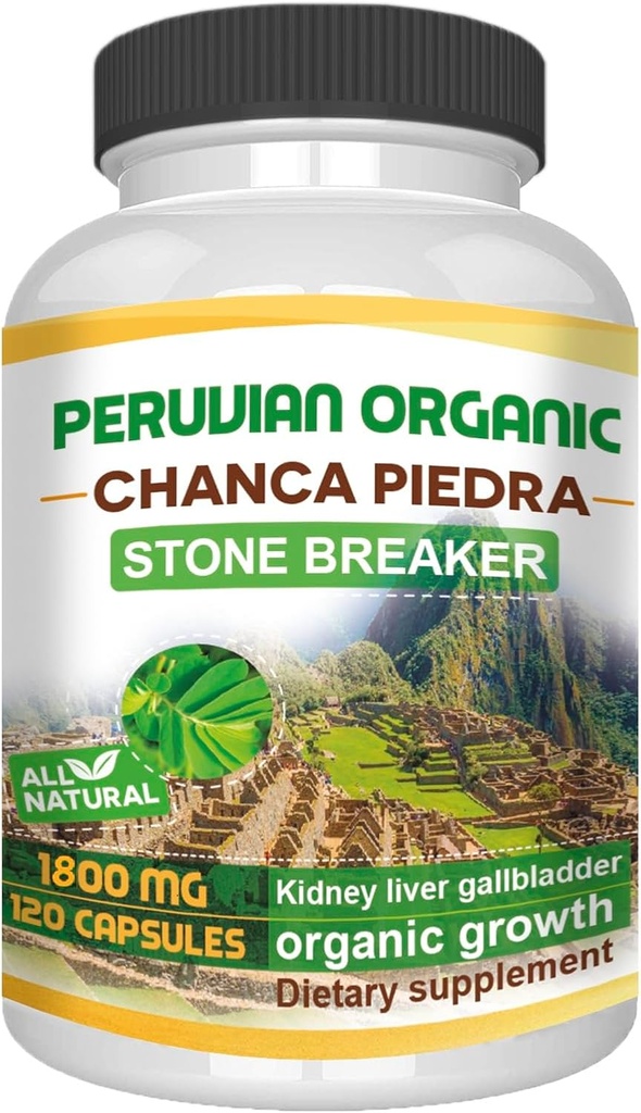 VITAMISAN Organic Vitamins Natural CHANCAPIEDRA 120 Capsules Stone Breaker CHANCAPIEDRA Kidney Stone Support Supplement