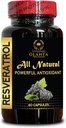 RESVERATROL Extract - Vitamin C Immune Support, Herbal antioxidants, Supports Immune Function, Energy Support Capsules, Supports Energy Recovery - 1 Bottle 60 Capsules