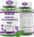 Sugar Free Nicotinamide 500mg Gummies, (Flush Free Niacin) Vitamin B3 Niacinamide Supplement for Cellular Energy Metabolism & Repair, Vitality, Healthy Aging, Cranberry Flavor, Easy to Chew, 120 Cts