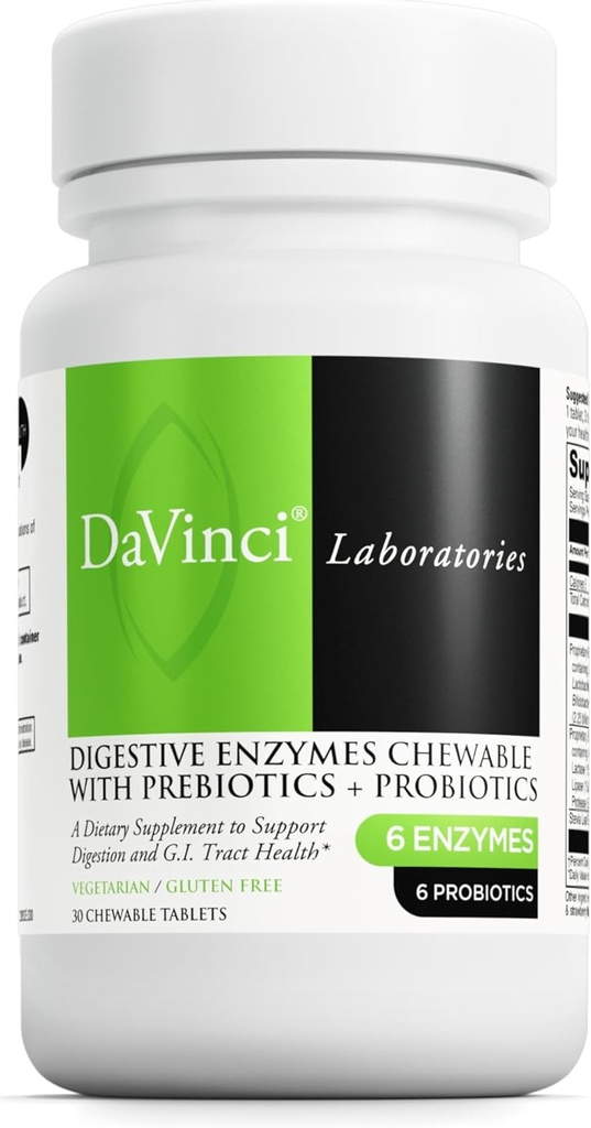 DAVINCI - Mega Probiotic ND with Digestive Enzymes Chewable - 30 Chewable Tablets