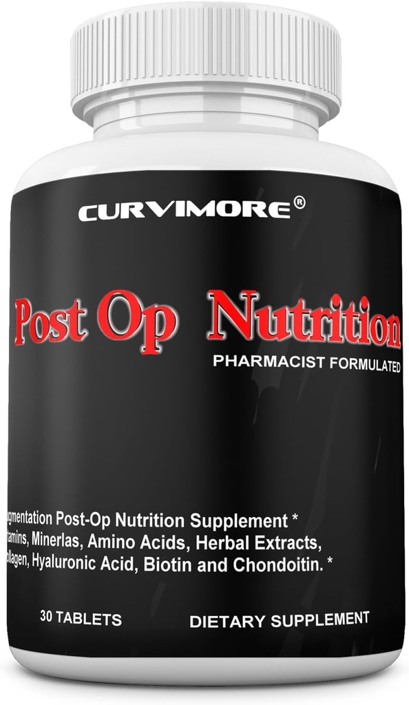 Post OP Nutrition Pills Pre & Post Op Support. Aids Recovery Time and Decrease Scar and Wound Formation. Support Scar and Skin Healing. “Not a Scar Cream” 30 Tablets