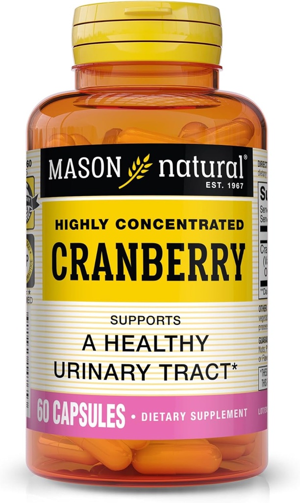 MASON NATURAL Cranberry Highly Concentrated 900 mg, 1 Month Supply, Antioxidant & Immune Health, Supports Healthy t, 1 Pack