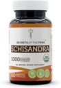 Secrets of the Tribe Schisandra USDA Organic 60 Capsules | Made with Organic Vegetarian Capsules and Organic Schisandra (Schisandra Chinensis) Dried Berry (60 Capsules)