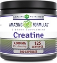 Amazing Formulas Creatine 3000 Mg Amino Acid Supplement | Capsules | Non-GMO | Gluten-Free | Made in USA (1 Pack | 500 Count)