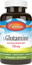 Carlson - L-Glutamine, Free-Form Amino Acid, 750 mg, Muscle Tissue Production, 90 Capsules