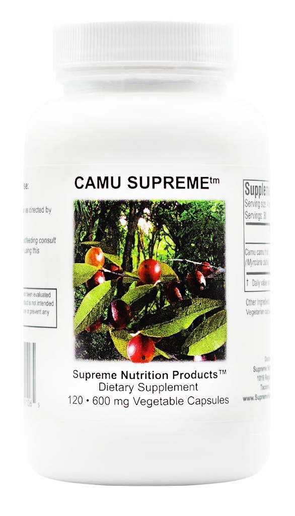 Supreme Nutrition Camu Supreme, 120 Pure Camu Camu Fruit Vegetarian Capsules