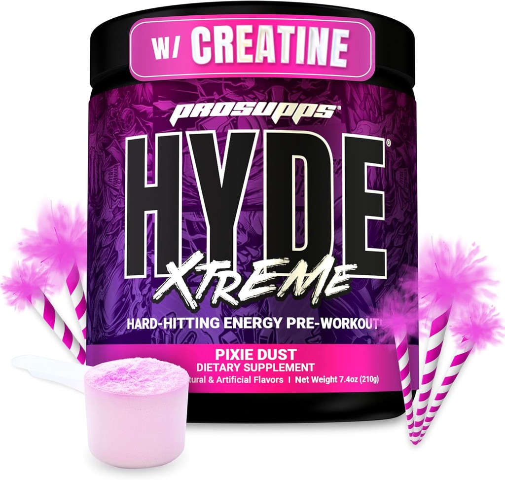 PROSUPPS Mr. Hyde Xtreme Pre Workout Powder with Creatine, Beta Alanine & Caffeine – Extreme Energy, Pumps, Focus & Performance - Fitness & Gym Supplements for Men & Women (Pixie Dust, 30 Servings)
