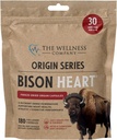 The Wellness Company Bison Heart | 180 Collagen Capsules (1 Month Supply) | Grass-Fed Freeze-Dried Organ | Non-GMO, Gluten-Free | Supports Strength, Recovery & Vitality