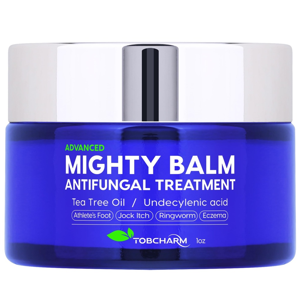 Tobcharm Antifungal Cream with Tea Tree Oil for Ringworm, Jock Itch, Athlete’s Foot, and Fungal Skin Infections – Anti-Fungal Foot Cream for Fast Relief and Healing