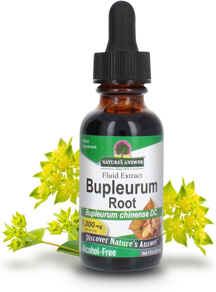 Nature’s Answer Bupleurum Root Bupleurum Chinense - Natural Herbal Supplement - Gluten Alcohol-Free - Ideal for Liver Immunity Overall Health Wellbeing - 1000mg (1 FL Oz)