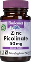 Bluebonnet Nutrition Zinc Picolinate, Hormonal & Immune, Prostate Health, Skin, Vegan, Non GMO, Gluten, Soy & Milk Free, Kosher, White, 50 Count