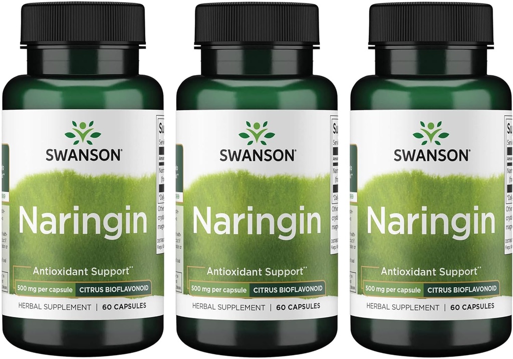 Swanson Naringin 500 Milligrams 60 Capsules (3 Pack)