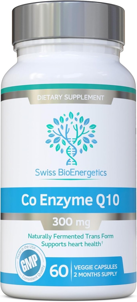 Co Enzyme Q10 CoQ10 300mg 60 Capsules - Superior Naturally Fermented Trans Form