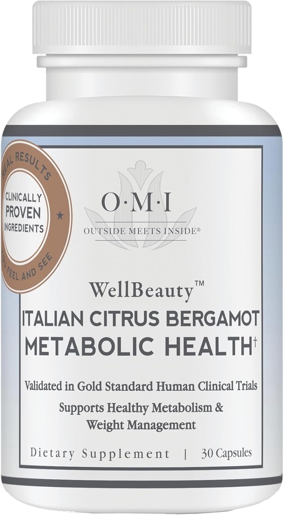 WELLBEAUTY Italian Citrus Bergamot Metabolic Health, Award Winning Cardiologist Developed to Support Healthy Cholesterol & Triglyceride Levels Already in Normal Range, 7 Key Polyphenols, 30-Day Supply