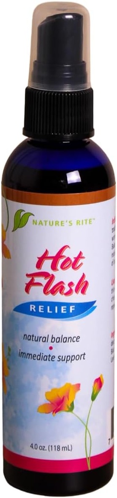 Nature’s Rite Hot Flash Relief Cooling Spray, 4 oz – Natural Herbal Mist for Women’s Comfort, Refreshing Support for Hot Flashes – Made in USA