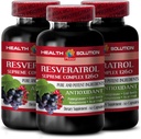 Amplify Your Natural Stamina - RESVERATROL SUPREME COMPLEX - Resveratrol Extract with Goji Berry, Acai, Noni, Pomegranate, Mangosteen, Superfruit Blend, Antioxidant, Immune Support, 3 Bot 180 Caps