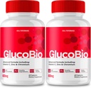 GlucoBio Capsules, Official GlucoBio Support Supplement Pills - Maximum Strength Ingredients, GlucoBio Health & Wellness Capsules, Gluco Bio Capsules Reviews (2 Pack)