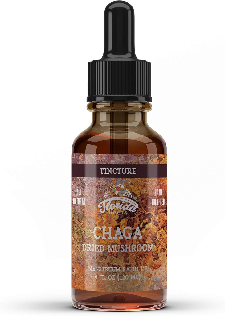 Chaga Tincture, Wild Harvested Chaga Extract (Inonotus obliquus) Dried Mushroom