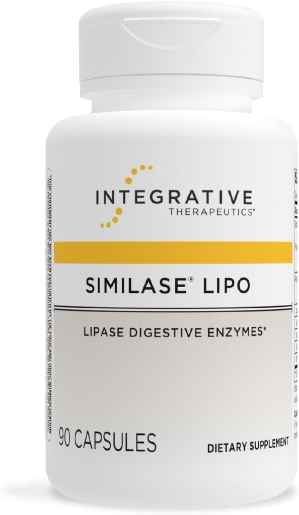 Integrative Therapeutics Similase Lipo - Digestion Supplement for Daily Enzyme Support* - Gastrointestinal Health & Gut Support Supplement - Dairy-Free & Vegan - 90 Capsules (45 Servings)