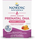 Nordic Naturals Zero Sugar DHA Prenatal Vitamin Gummies, Strawberry Orange Flavor - 27 Gummies - Supplements for Pregnancy - 600 mg Omega-3 Fish Oil and 400 IU Vitamin D3-27 Servings