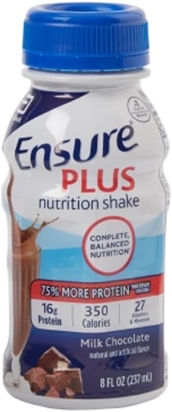Ensure Plus Creamy Milk Chocolate Shake - 24 x 8 Ounce Bottles