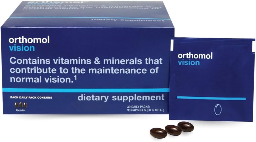 Orthomol Vision, 30-Day Supply, Comprehensive Eye Health Supplement with Micronutrients to Support Vision & Eye Wellness