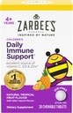 Zarbee's Kids Immune Support, Vitamin C, D & Zinc Daily Immunity Vitamins for Children 4+ Years, Natural Tropical Fruit Flavor, 28 Chewable Tablets