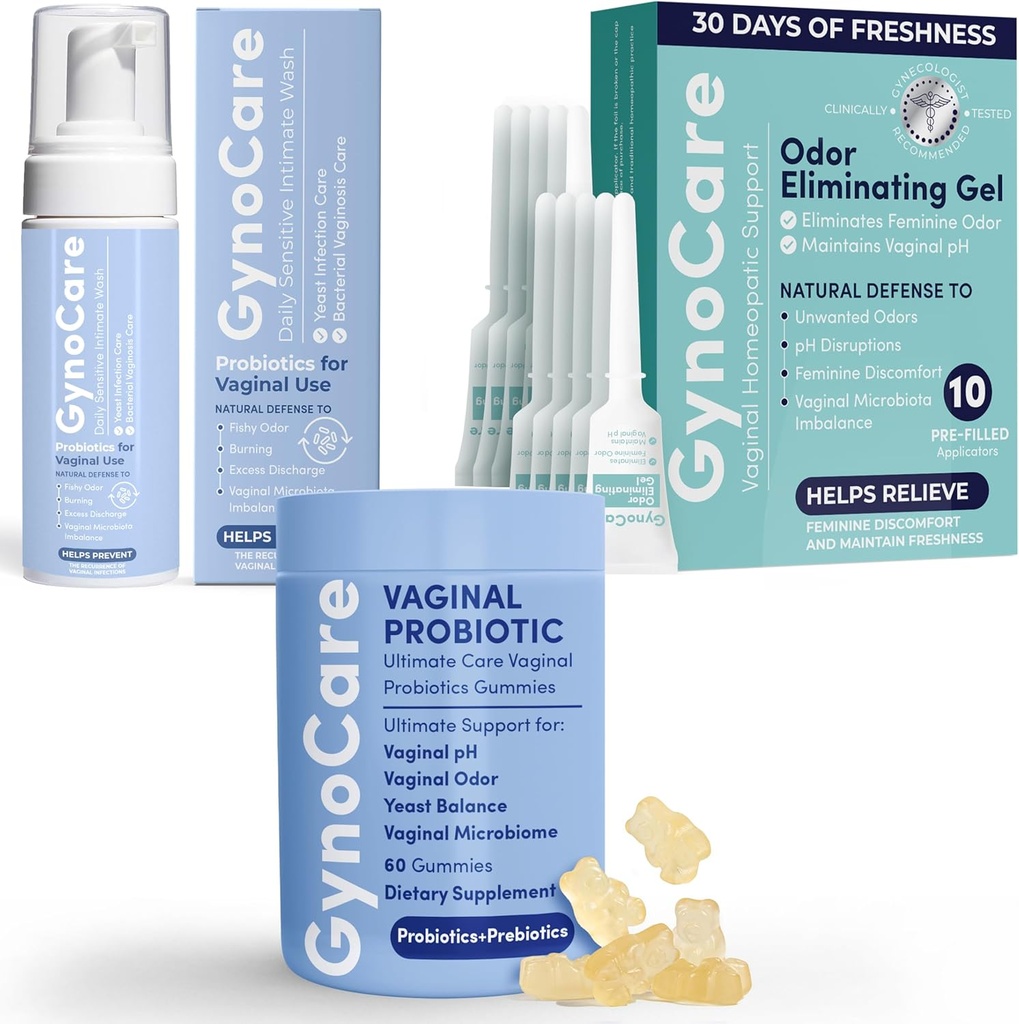 Terramed Just Think Comfort Comprehensive Feminine Wellness Bundle – Triple Support for pH Balance, Odor Control, and Intimate Health