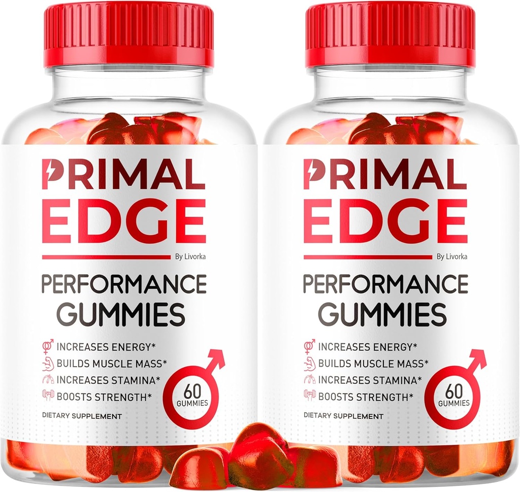 (2 Pack) Primal Edge Mens Gummies, Primal Edge, Primal Edge Gummies, Primal Edge Advanced Formula Gummies, Primal Edge Supplement Gummy, PrimalEdge Support Supplement Gummies, 120 Gummies for 2 Months