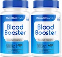 (2 Pack) Microbio Blood Booster, Microbio Blood Booster Pills, Micro Bio Brand Blood Booster, Micro Bio Blood Booster Advanced Formula, Microbio Brands BloodBooster, 60 Capsules for 2 Months