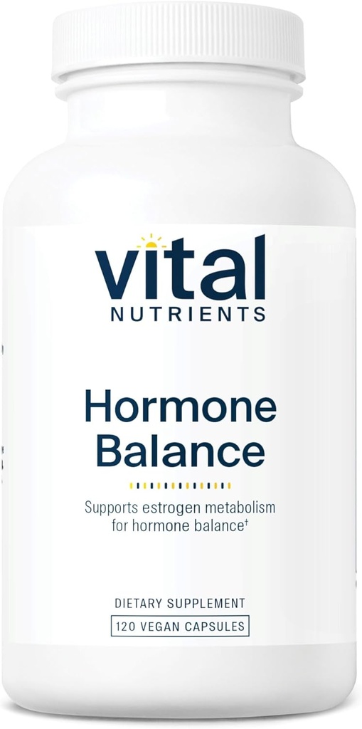 Vital Nutrients Hormone Balance | Vegan DIM Supplement with Flax Lignans to Promote Healthy Hormone Support* | Diindolylmethane for Women and Men | Dairy and Soy Free | Non-GMO | 120 Capsules