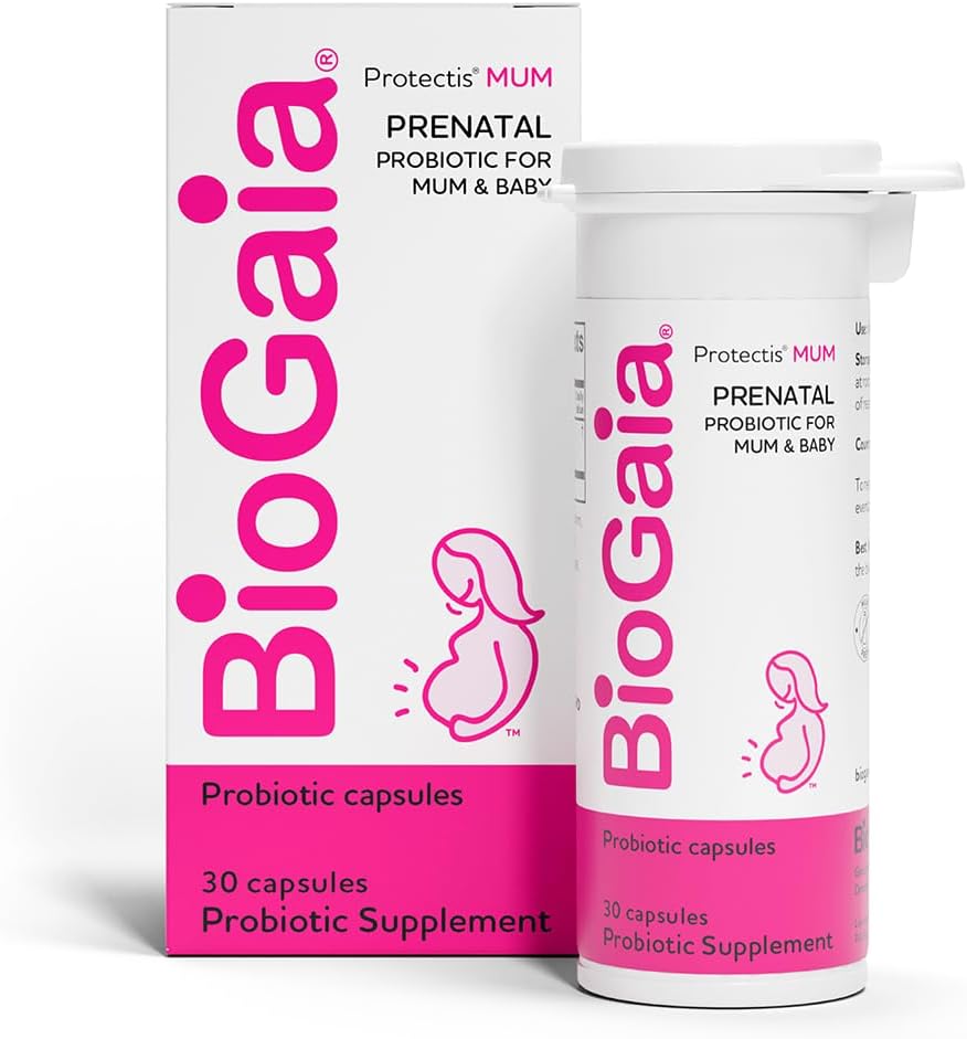 BioGaia Protectis Mum | A Prenatal Probiotic | Helpful for Mom & Baby | Support Baby's Developing Digestive & Immune Systems | Boosts Mom's Immune Defenses & Promotes Good Digestive Health | 30 Count