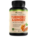 Nature's Base Turmeric and Ginger Supplement - with Curcumin, Apple Cider Vinegar & BioPerine Black Pepper Extract - 95% Curcuminoids - 60 Capsules