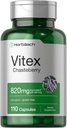 Horbäach Vitex Berry 820mg | 110 Capsules | Chasteberry Supplement for Women | Agnus-Castus Fruit | Non-GMO, Gluten Free