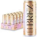 BREZ FLOW Lion’s Mane Mushroom Drink, 18-Pack, Non-Infused, Adaptogens, Relieving, Uplifting, and Social, Sparkling Lemon Elderflower Tonic 12 Fl oz