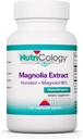 Nutricology Magnolia Extract Supplement - Stress & Sleep Support, Magnolia Bark, Honokiol, Magnolol, Cortisol Manager, Vegetarian Capsules - 120 Count