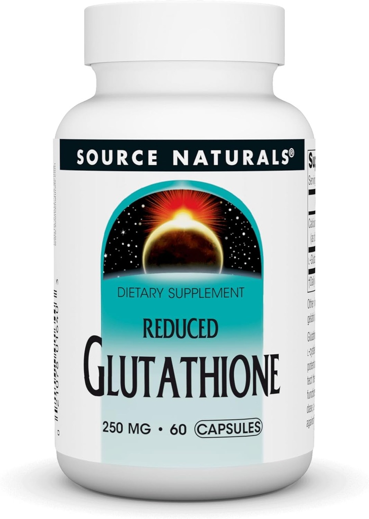 Source Naturals Glutathione, Supplement for Liver Support*, 250mg - 60 Capsules