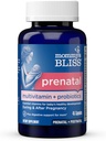 Mommy's Bliss Prenatal Multivitamin + Probiotic for Women w/ Folic Acid, Supports Baby Development & Mom's Digestion w/ Zinc, Vitamin B6 & B12, Ginger & Choline, Vegan & Gluten Free (45 Servings)