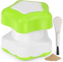 Johnbee Pill Crusher, Pill Grinder Fine Powder Extremely Fine. Storage Compartment. Pill Crushers for Elderly, Family and Pets. Silicone Edges. Grind Multiple Pills at Once - Cleaning Brush (Green)