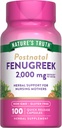 Nature's Truth Fenugreek Seed Capsules for Women | 2000mg | 100 Count | Non-GMO and Gluten Free Supplement