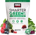 FORCE FACTOR Smarter Greens Superfood Chews, Greens and Superfoods with Probiotics, Antioxidants, and Fiber, Greens Supplement to Support Digestion, Nitric Oxide, and Energy, 60 Soft Chews