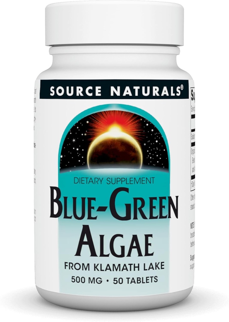 Source Naturals Blue-Green Algae from Klamath Lake* - 500 mg - 50 Tablets