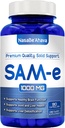Extra Strength SAM-e Supplement | Same S-Adenosyl-L-Methionine 1000mg per Serving for Bone and Mood Support Supplement | Made in The USA Non-GMO and Gluten Free (45 Day Supply) (Single)