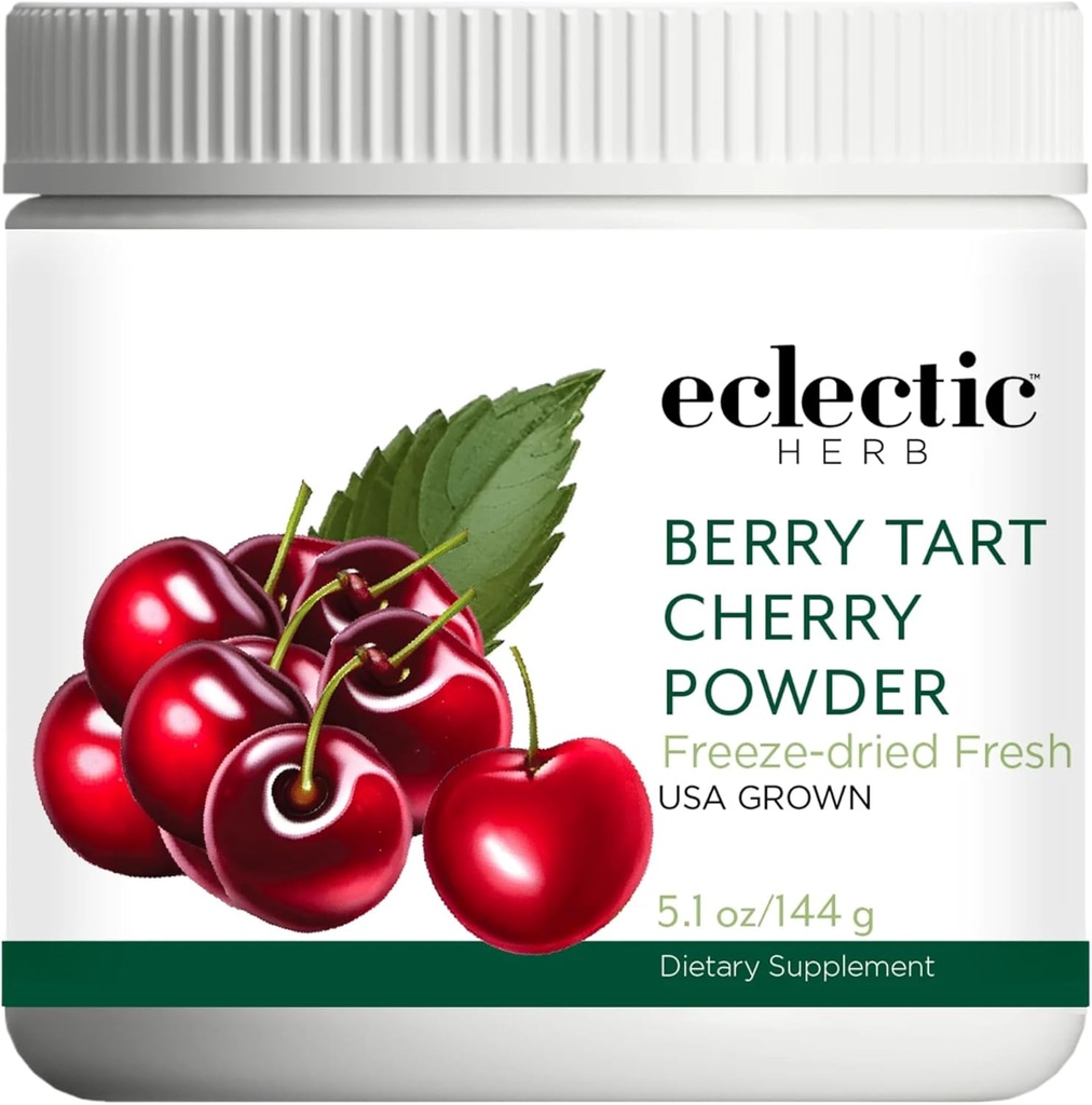 Eclectic Herb - Berry Tart Cherry Powder | Joint Support Supplement | Superfood Vitamin & Mineral Supplement | Freeze Dried, Vegan, Non-GMO, Gluten-Free (5.1 oz | 144 g)