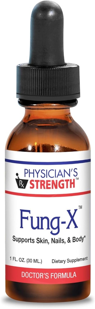 Physician's Strength Fung-X - 1 fl oz - Supports Skin, Nails & Body - Non-GMO - 173 Servings