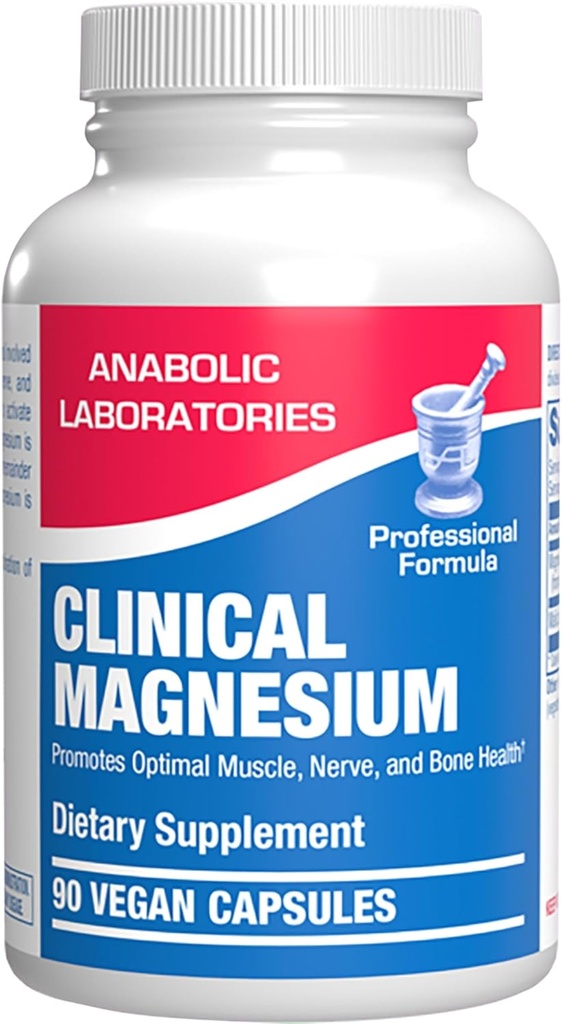 Triple Magnesium Complex 400 Mg - Clinical Formula Chelated Magnesium Supplement with Glycinate Malate and Citrate for Optimal Muscle Nerve Bone & Digestive Health Support - 1 Month Supply
